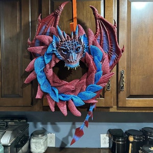 Dragon Wreath, Halloween Wreath, Dragon, Dragon door hanger