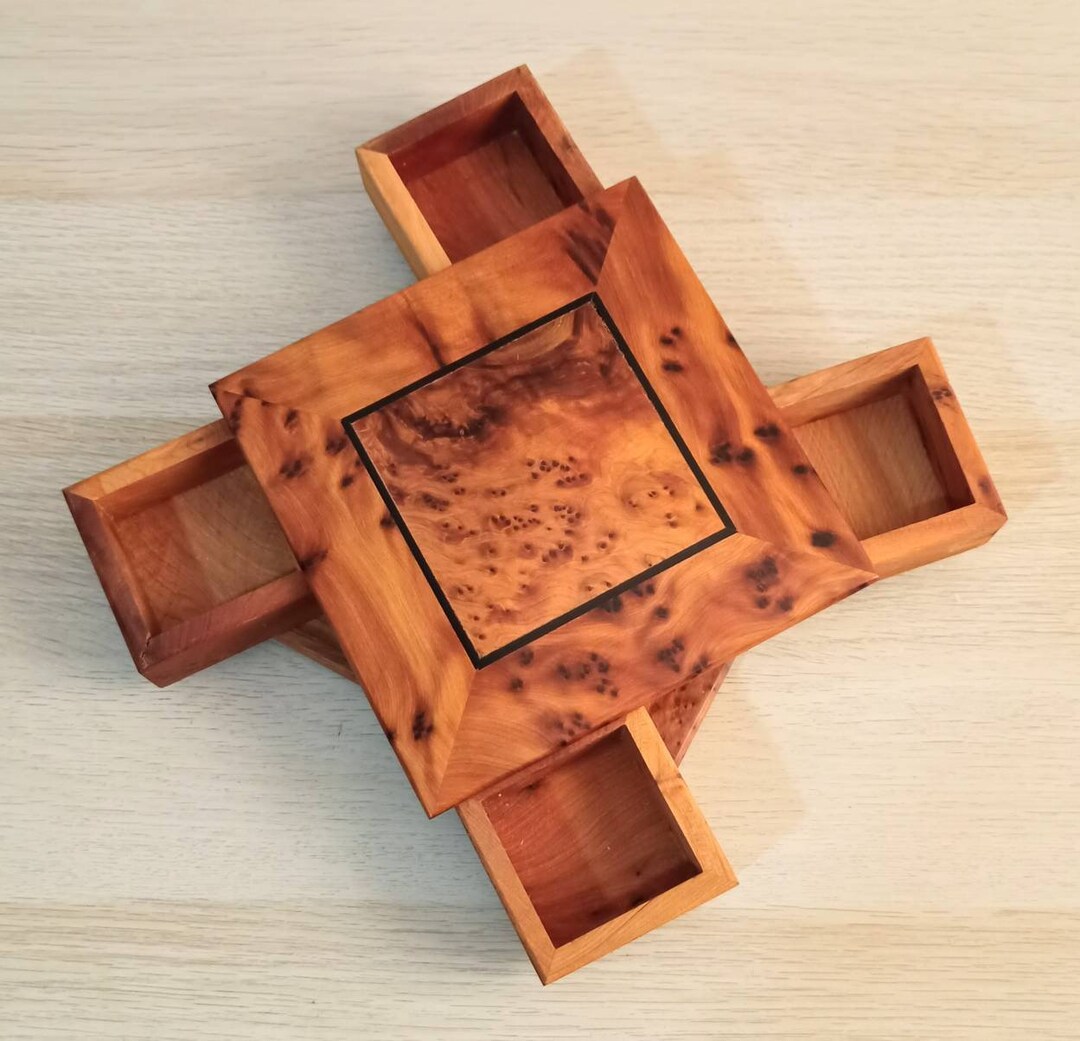 SECRET OPENING BOX Hidden Lock Box/ Four Hidden Compartment Etsy