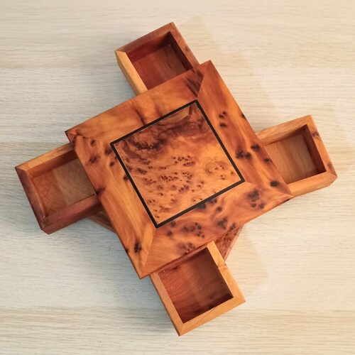 SECRET OPENING BOX Hidden Lock Box/ Four Hidden Compartment Etsy