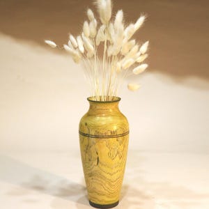 Pecan Vase  - Handmade wooden vase for dried flowers, Mother&#39;s Day vase, Gift for Mom, colorful wood vase, - item #155