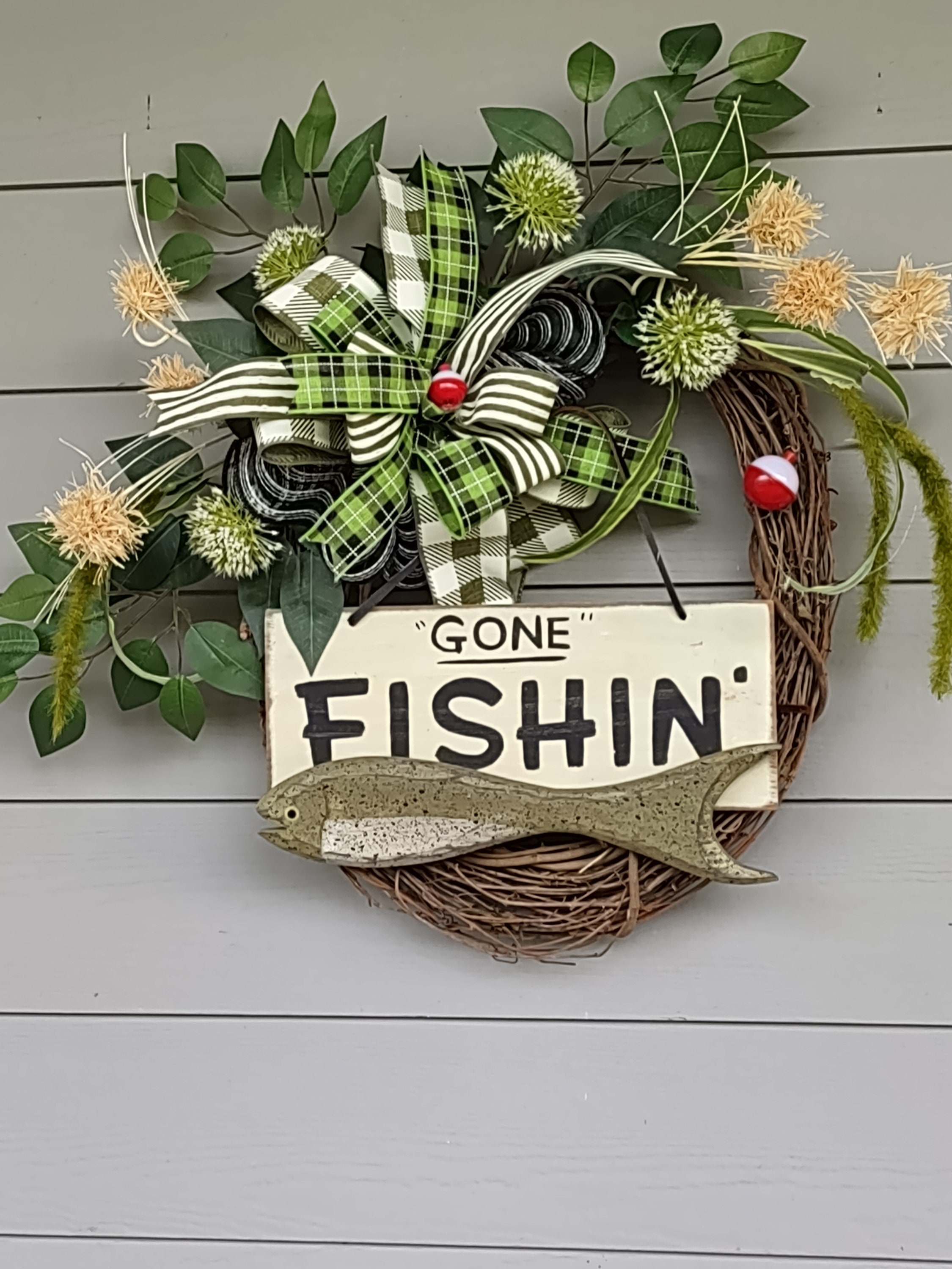 Let's Go Fishing Wreath 