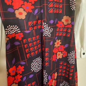 1960s flower power maxi dress vintage image 6