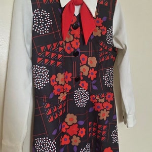 1960s flower power maxi dress vintage image 2