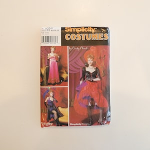Vintage Simplicity Sewing Pattern #0662 UNCUT Misses Costume Dancer, Chanteuse, Wild West, Hostess Size HH for 30.5&quot; to 34&quot; Bust  2001