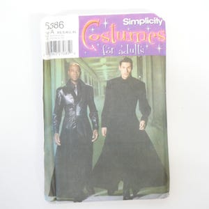 Simplicity 5386 Costume Sewing Pattern UNCUT Men's Teen Boy The Matrix Neo Priest Size A XS-S-M-L-XL for 30"-48" Chest by Andrea Schewe 2003