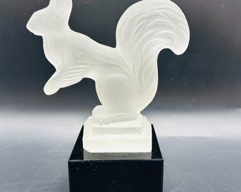 Glamorous Art Deco Glass Squirrel Sculpture 1930 H Hoffmann