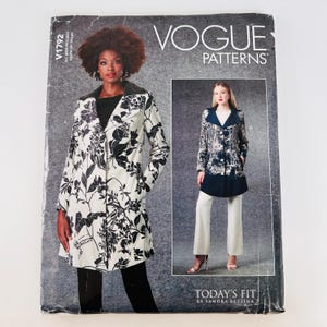 Patrón de costura Vogue 1792 Sandra Betzina Today's Fit SIN CORTAR Chaqueta para mujer con opción de bloques de color Todas las tallas para busto de 32" a 55" 2021