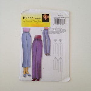 Butterick B5222 Sewing Pattern  Woman&#39;s Size XXL-6X UNCUT Straight or Tapered Leg Pant Modern Fit w/ Ready-to-Wear Sizing by Connie Crawford