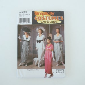 Vintage Simplicity 9699 Kostymmönster Oklippta Andrea Schewe Edwardianska Klänningar Storlek 6-8-10-12 för 80-89 cm Byst 2001