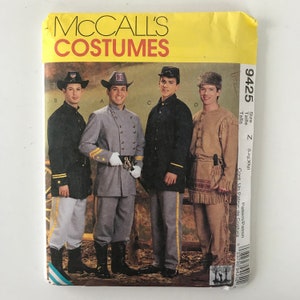 McCall's 4745 Sewing Pattern to MAKE Mens'  Blues & Greys Civil War Uniform 