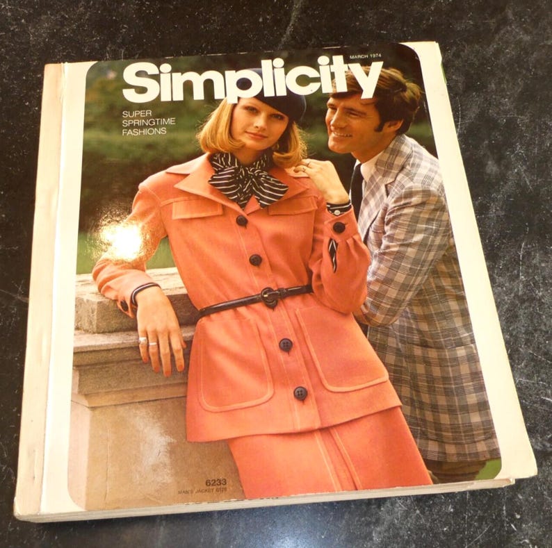 Simplicity Patterns Catalog Large Store Counter Pattern Book March 1974 VTG image 1