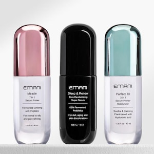 Perfect Skin Kit, Set of 3 Natural Face Serum, Acne Reduction, Anti-Aging, Deep Hydration, Nourishing Set for Glowing Skin, Natural Skincare