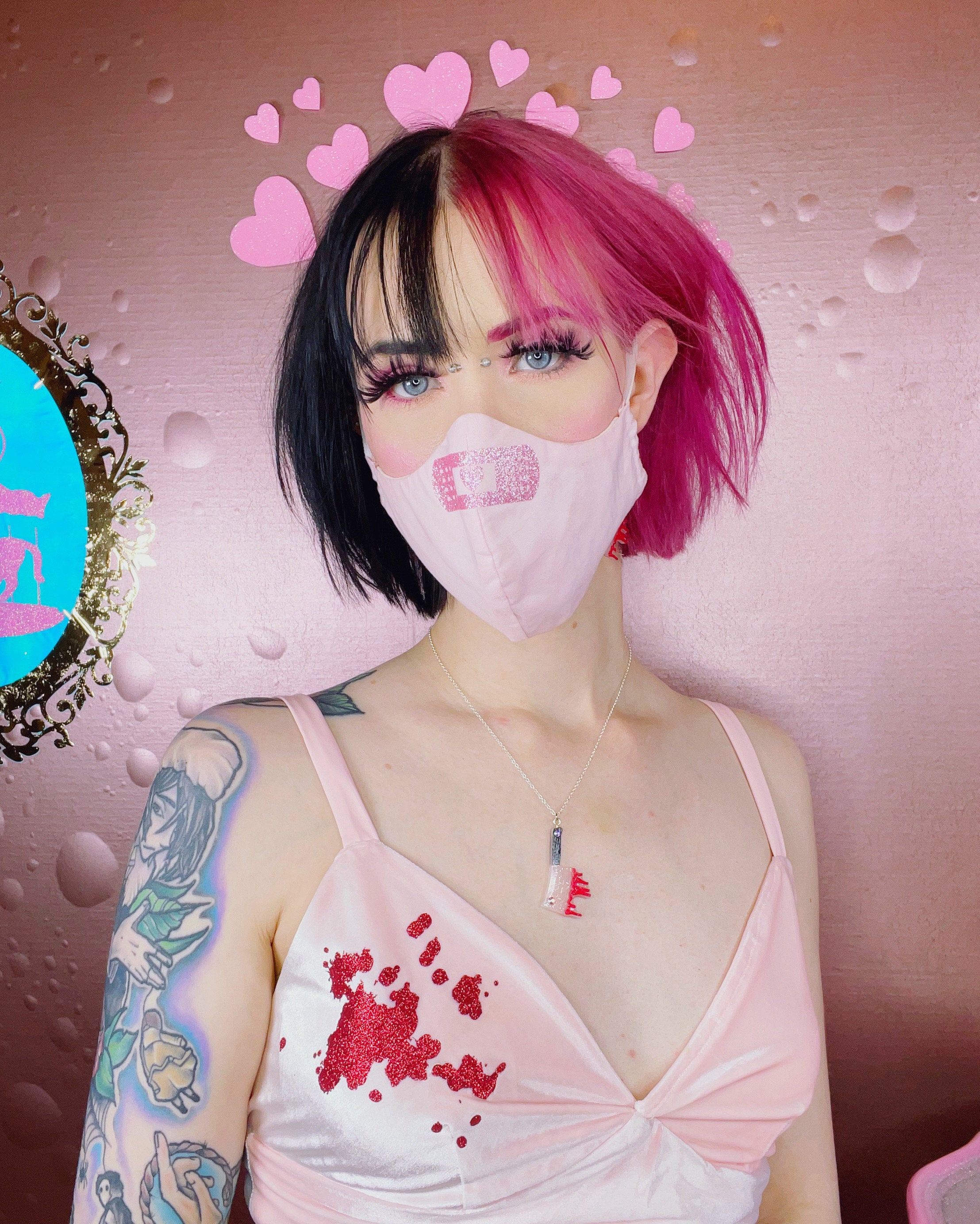 Hot Pink Plaid Hello Kitty Face Mask – JaydenandOlivia