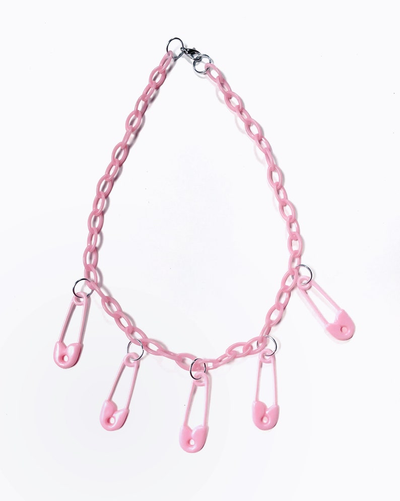 Pastel Goth Pink Safety Pin Jewelry Set Pink Aesthetic - Etsy