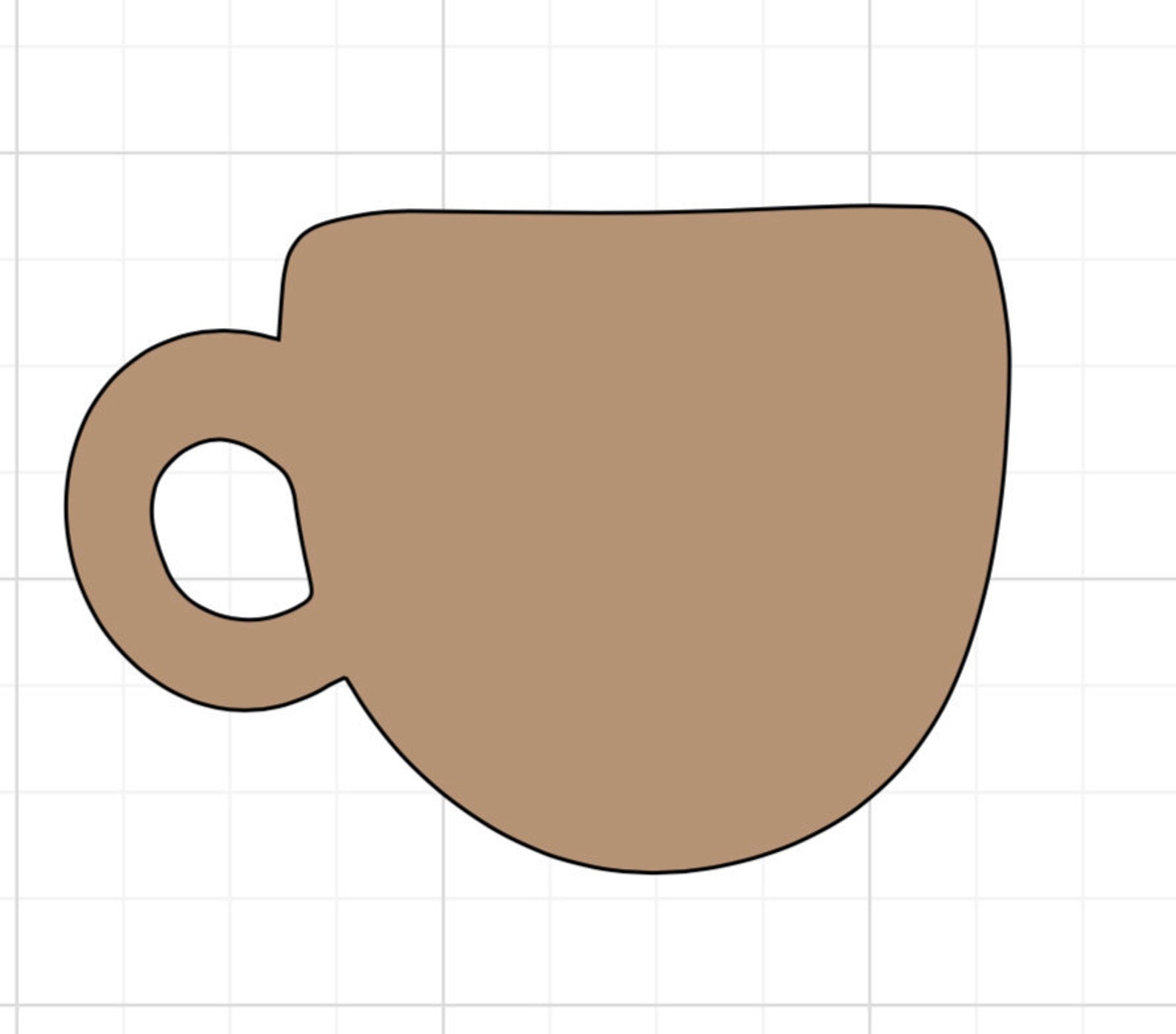 Coffee Cup 2 Felt Cut Out Etsy