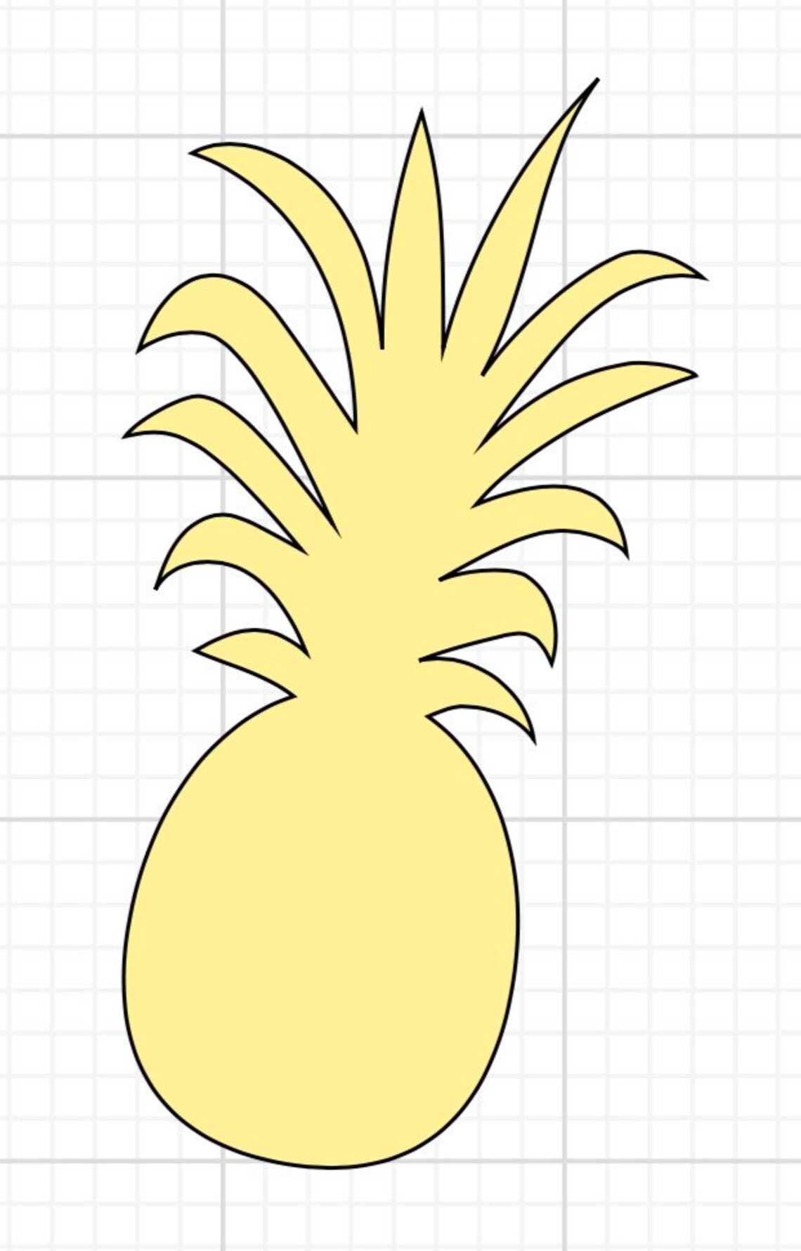 Pineapple felt cutout Etsy