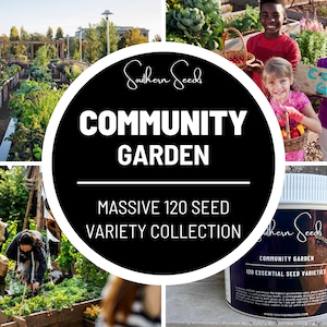 Community Garden - 120 Seed Variety Collection - Heirloom, Non-GMO, Garden Gift, Free Shipping, Emergency Survival Garden