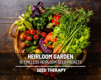 Heirloom Vegetable Seed Collection – 15 Essential Varieties, Classic Garden Seeds & Heritage Favorites for Homegrown Flavor