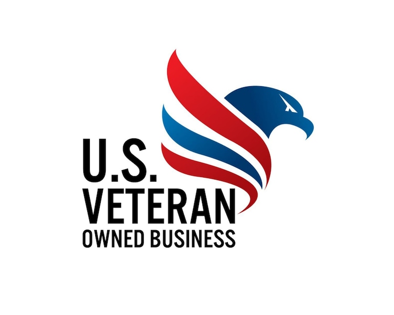 May include: A red, white, and blue eagle logo with the text "U.S. VETERAN OWNED BUSINESS".