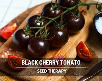 Black Cherry Tomato Seeds – Heirloom, Sweet Rich Flavor, Indeterminate, Non-GMO (20 Seeds)