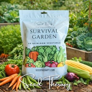 Survival Seed Garden, Vegetable Collection - 40 Seed Varieties - Over 5500 Seeds, Heirloom, 5 Year Shelf Life, Garden Gift, Emergency Go Bag