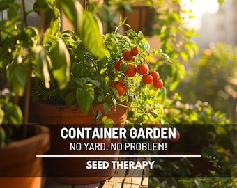 Colección de semillas para huertos en contenedores: semillas tradicionales para contenedores, 12 variedades, ideales para espacios reducidos y jardines urbanos.
