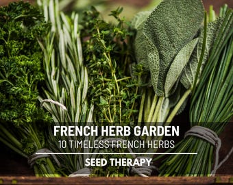 French Garden Seed Collection – 10 Heirloom Varieties, Classic French Cuisine & Non-GMO, Open Pollinated Seeds, Gift Set