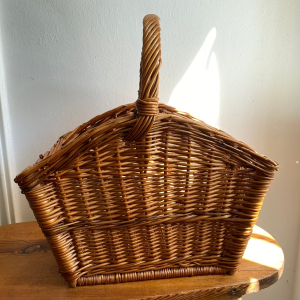 Vintage Shopping Basket Picnic Basket　Rattan basket wicker basket＊Einkaufskorb Picknickkorb　Rattankorb　Weidenkorb＊Vintage shopping basket picnic basket