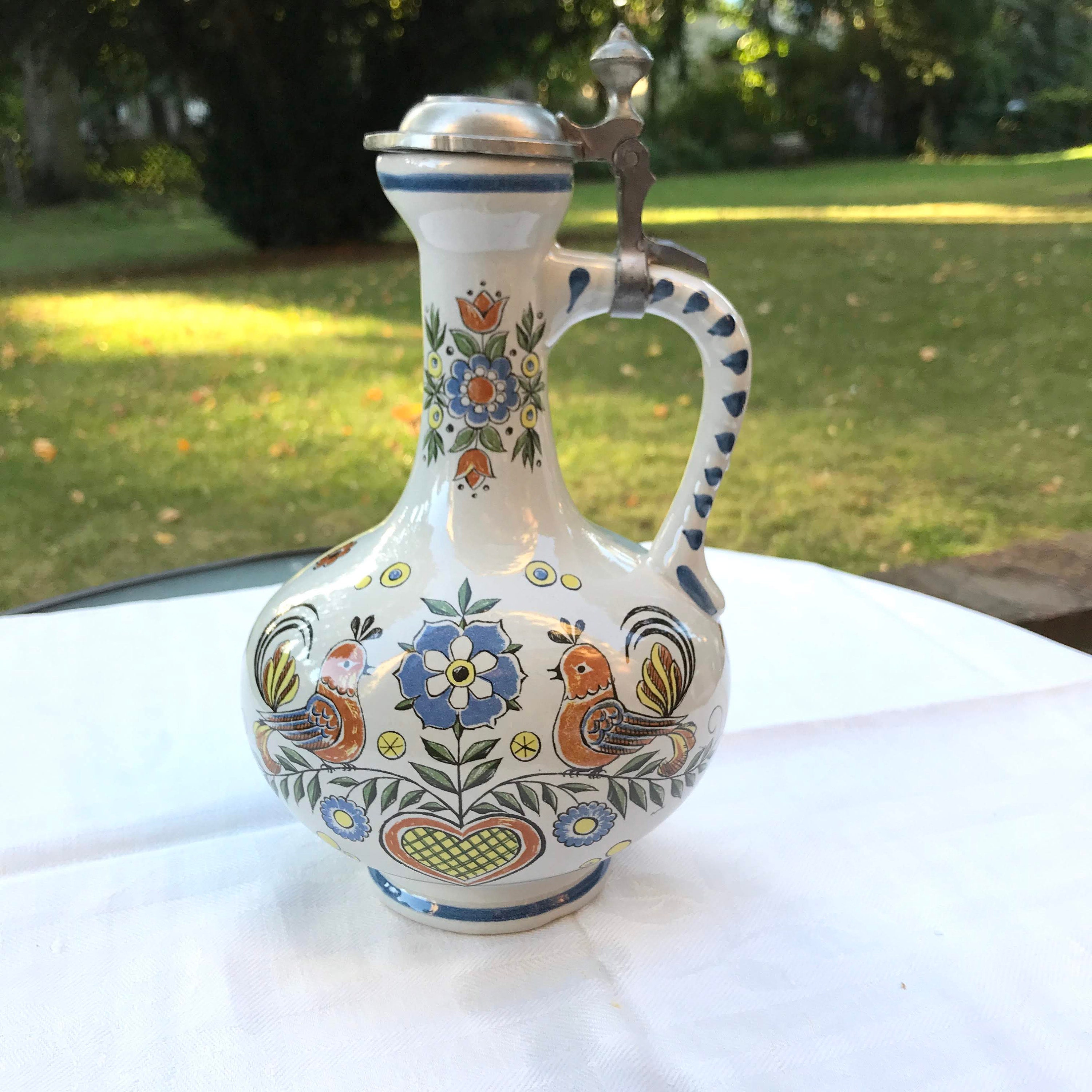 Ulmer keramik 50s-70s Krug mit Deckelkrug aus Deckeln in | Etsy