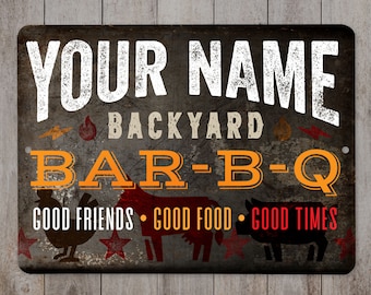 Custom Barbeque Sign: Personalized Backyard Grill Decor