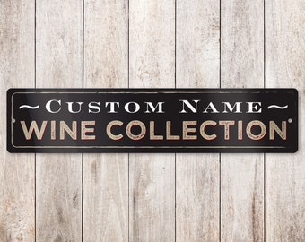 Custom Wine Rack Sign: Aluminum Home Bar Decor