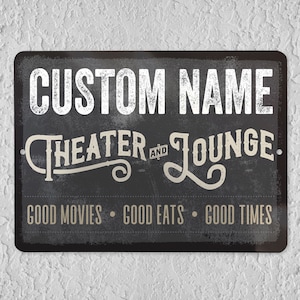 Custom Home Theater Sign, Housewarming Gift, Home Theater, Gift For The Home, Home Theater Wall Decor, Theater Room Decor