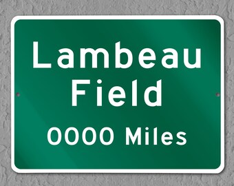 Custom Lambeau Field Sign: Aluminum Packer Bar Decor
