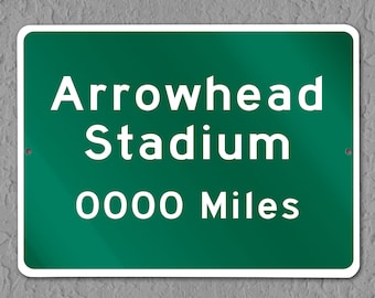 Custom Arrowhead Stadium Sign: Chiefs Aluminum Wall Decor