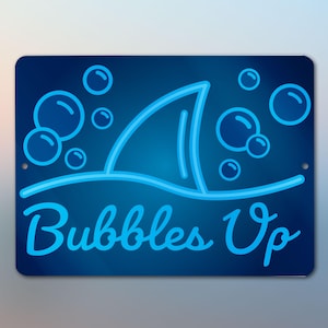 Bubbles Up Tiki Bar Sign: Jimmy Buffett Inspired Metal Art