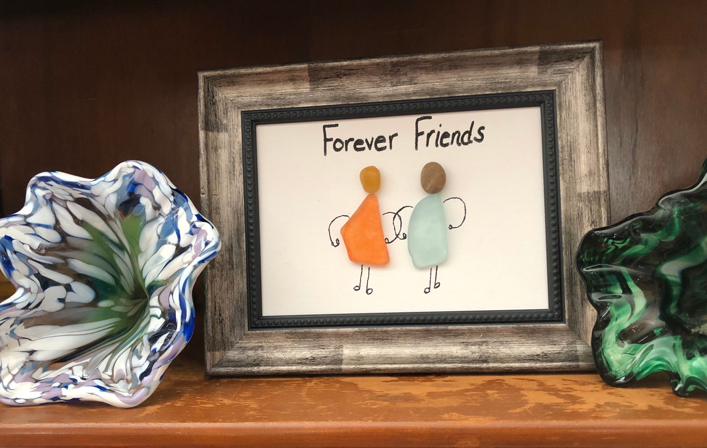 Forever Friend Sea Glass Art Etsy
