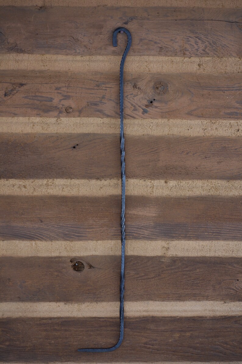 Hand Rebar Fire Poker With Twists Etsy