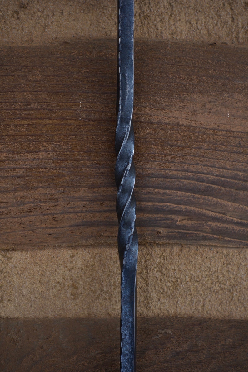 Hand Rebar Fire Poker With Twists Etsy