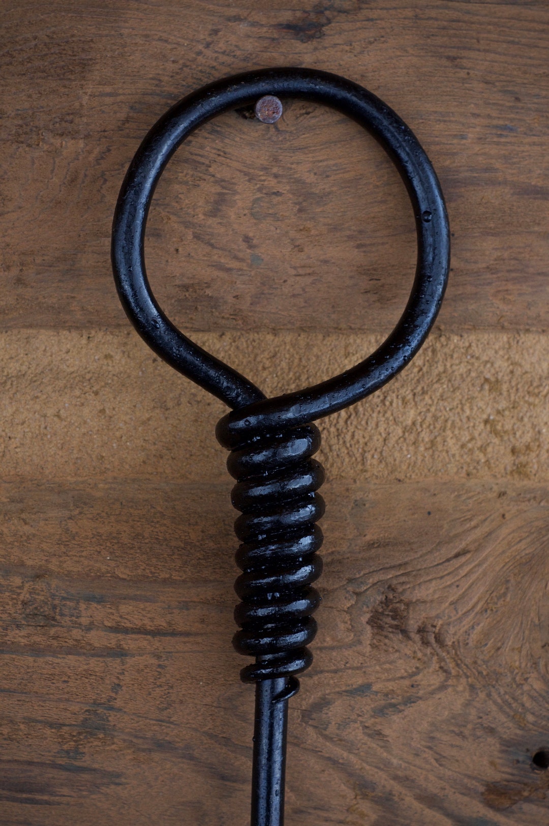 Hand Forged Wrapped Handle Fire Poker - Etsy
