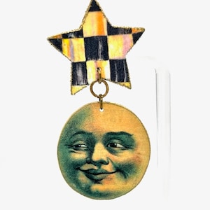 Man in the Moon Brooch image 1