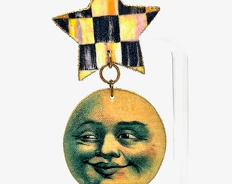 Man in the Moon Brooch