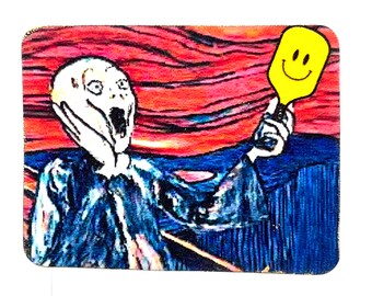 The Scream Plays Pickleball Pin