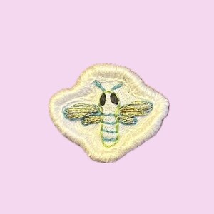 Little Dragonfly Handmade Patch | | Holographic Thread | Sew-on OR Stick-On | Made-to-Order | Approximately 1 in x 1 in | Whimsical Cute Bug