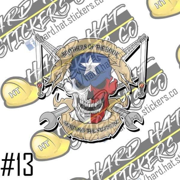 Texas Brothers of the Hook Hard Hat Stickers 3pack -  Canada