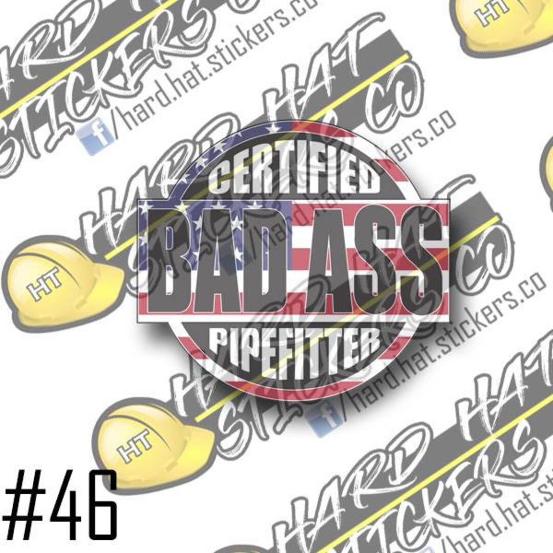 Certified Pipefitter Hard Hat Sticker3pack Etsy