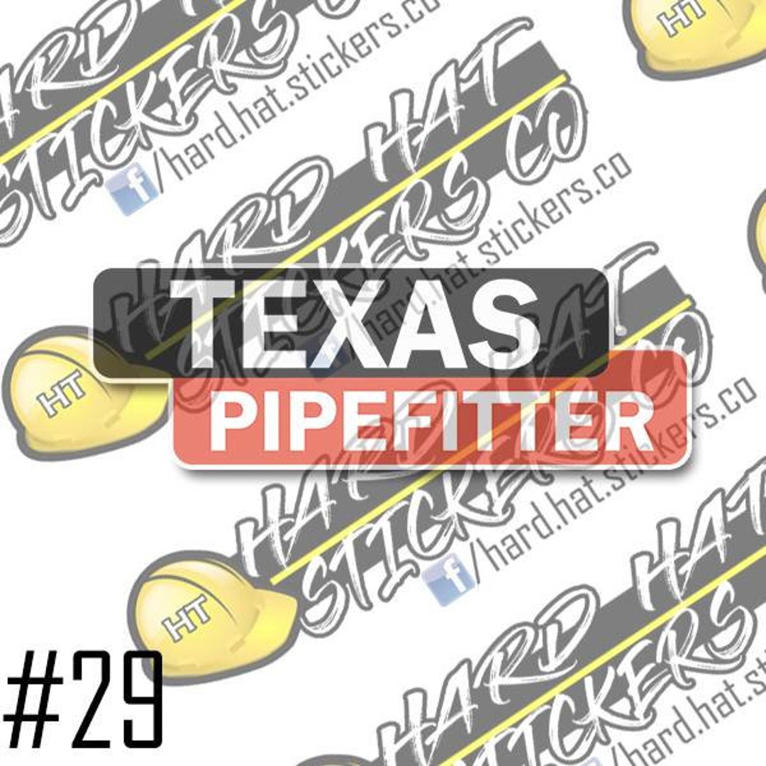 Texas Pipefitter Hard Hat Stickers3pack Etsy