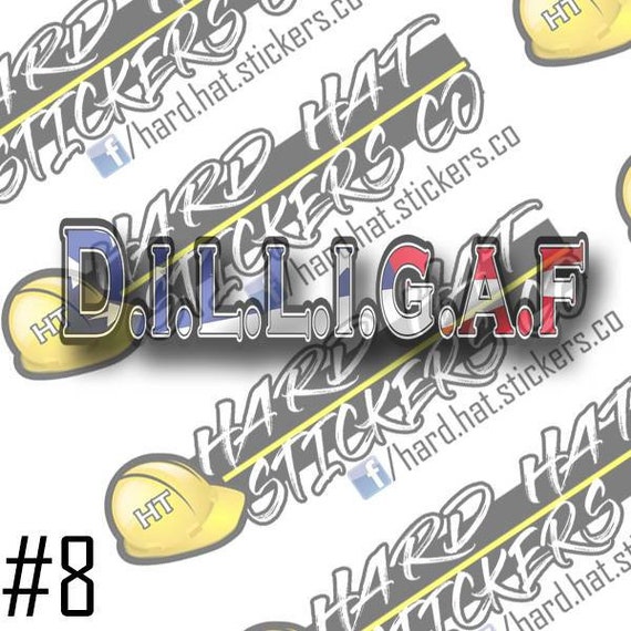 Dilligaf Hard Hat Sticker3pack -  Canada