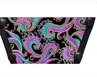 Onesole purple paisley print interchangeable comfy shoe tops
