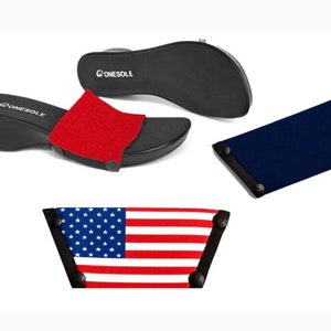 Juego de zapatos 3 en 1 con suela intercambiable y bandera patriótica