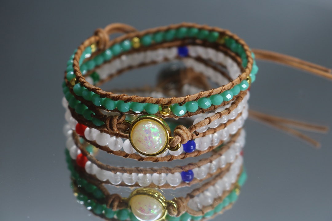 Gemstone Bracelet-healing Natural Stone Inspiring Opal Bracelet ...